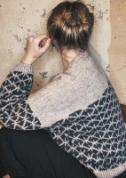 Жаккардовый свитер с японским плечом