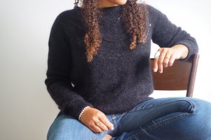 Пуловер реглан спицами сверху женский