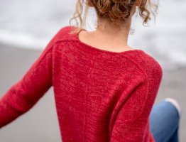 Пуловер спицами сверху для женщин