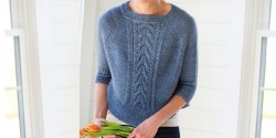 Женский пуловер схема вязания спицами