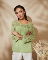 Женский пуловер спицы описание