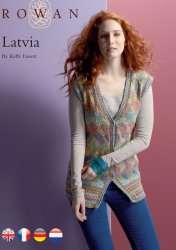 Вязание женской безрукавки интарсия спицами Latvia
