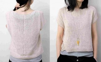 Описание вязания спицами свободного топа и пуловера для женщин