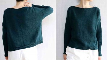 Вязание пуловера от японского дизайнера Eri