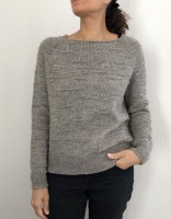 Вязаный спицами пуловер свободного покроя для женщин