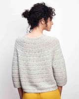 Описание вязания спицами пуловера с круглой кокеткой для женщин из коллекции Lamana