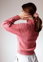 Описание вязания свитера с круглой кокеткой для женщин
