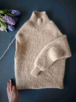 Описание вязания спицами пуловера оверсайз с рукавами баллон