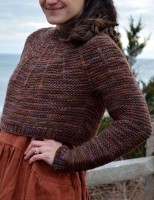 Описание вязания спицами укороченного пуловера для женщин