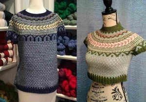 Описание вязания спицами пуловера с жаккардовых узором