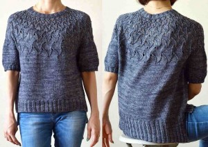 Пуловер оверсайз с круглой кокеткой и боковыми разрезами из новой коллекции Amirisu 