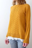 Line of Shapes пуловер с ажурной вставкой спереди