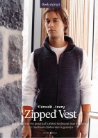 Вязание для мужчин жилета на молнии Zipped vest