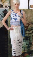 Вязание длинной юбки крючком Long skirt из Vogue Crochet 2012