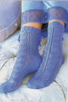 Кружевные носки спицами с описанием и схемами