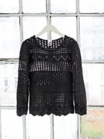 Ажурный пуловер спицами с описанием и схемой