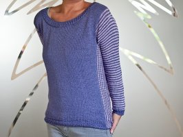 Полосатый пуловер спицами фото