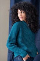 Пуловер полу-английской резинкой