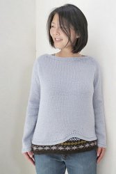 Пуловер спицами с двухслойным эффектом