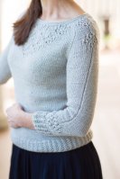 Пуловер с ажурной кокеткой спицами схемы и описание