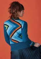 Красивый пуловер методом интарсии