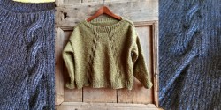 Пуловер без швов свободной посадки спицами