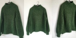 Пуловер резинкой спицами без швов