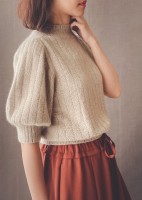 Пуловер из кашемира спицами одной деталью