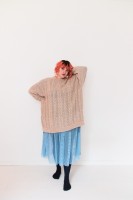 Пуловер из мохера для женщин больших размеров