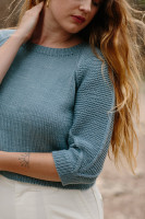Пуловер спицами для полных женщин