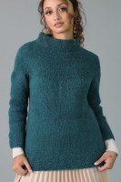 Женский свитер, связанный одной деталью снизу вверх
