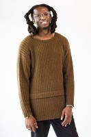 Пуловер для мужчин, связанный спицами  отдельными деталями