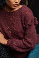 Пуловер прямого кроя спицами отдельными деталями