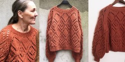 Ажурный свитер спицами схема и описание