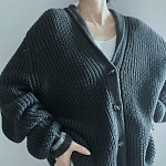 Универсальный кардиган жемчужной резинкой спицами Vincent Кардиган с шалевым воротником вязаный спицами